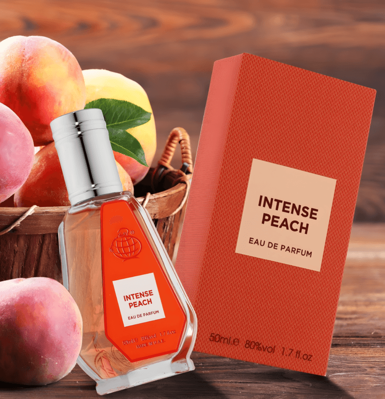 Apa de Parfum Fragrance World, Intense Peach, Unisex, 50 ml